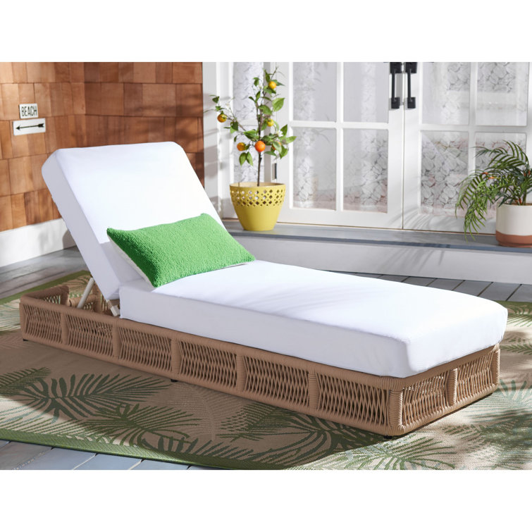 Tan chaise lounge discount cushion